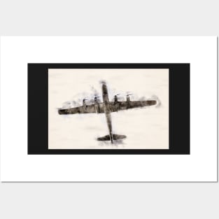 B-29 Superfortress Watercolor Posters and Art